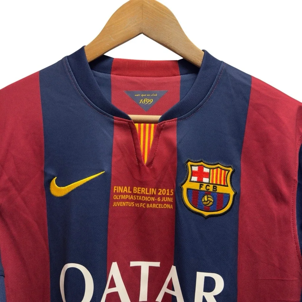Nike Lionel Messi #10 FC Barcelona 2014-2015 Berlin Final Men's Soccer Jersey L